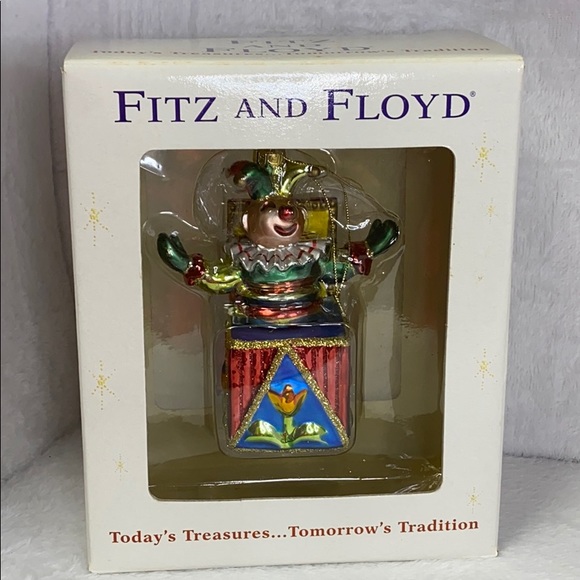 Fitz and Floyd Vintage X-mas Jack in the Box